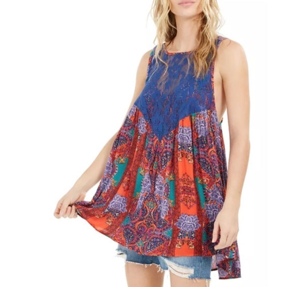 Free People Count Me in Trapeze Tunic Top Mini
